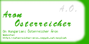 aron osterreicher business card