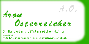aron osterreicher business card